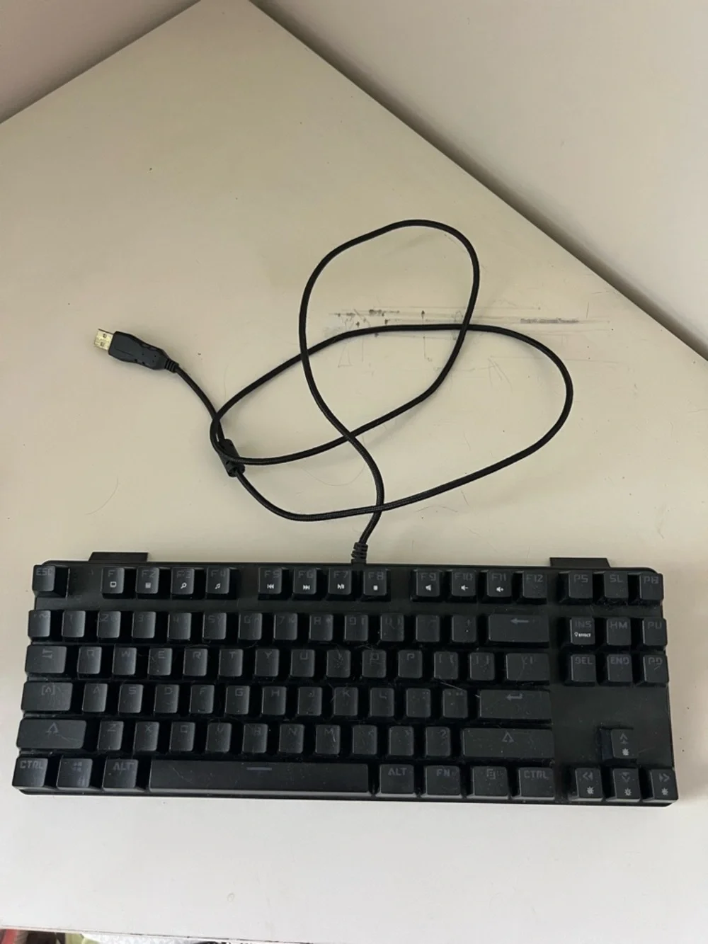 Black Wired Mechanical Keyboard - Compact Tenkeyless